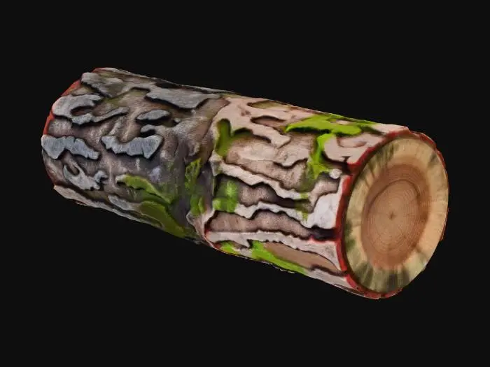 3D model for Log with Moss
