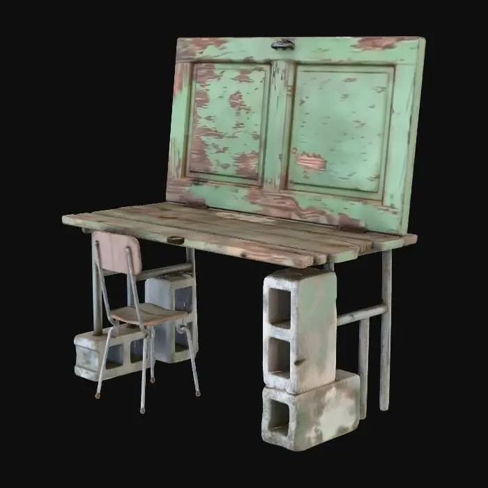 3D model for Rustic Workspace