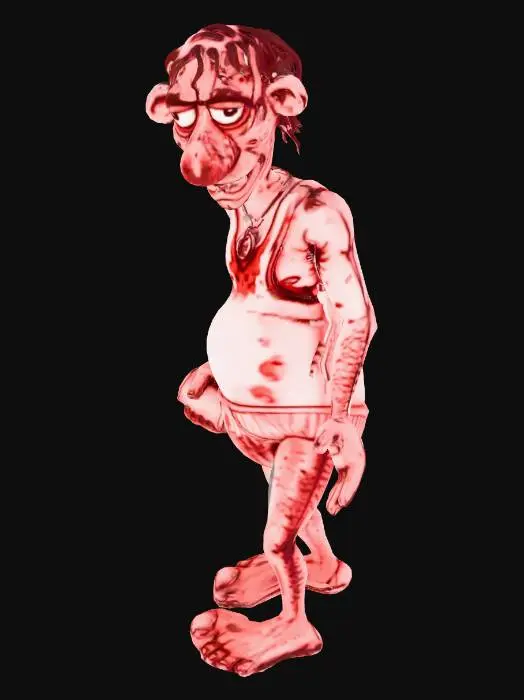 3D model for Cartoon Character with Can