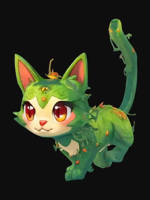 3D model for Leafy Cat Adventure
