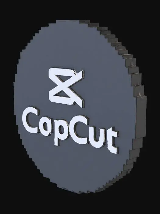 3D model for CapCut Logo