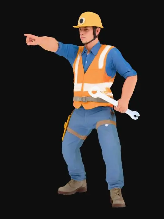 3D model for Construction Worker in Charge