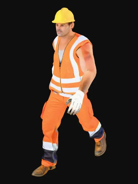 3D model for Construction Worker Resting