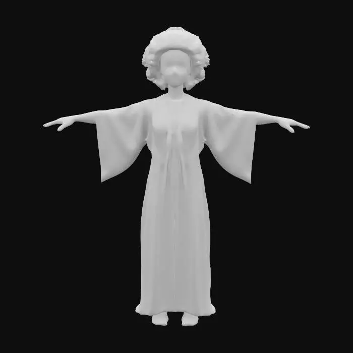 3D model for Victoria Hilless is an 18 year old female human cleric.
Standing in a T-pose.
She has afro hair and brown eyes.

She has smooth brown skin.

She stands 140cm (4'7") tall and has a regular build