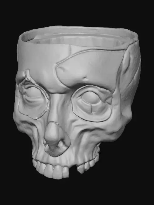 3D model for Skull Popcorn Bucket