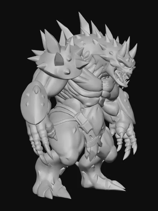 3D model for anime style ground type monster for a 3d game