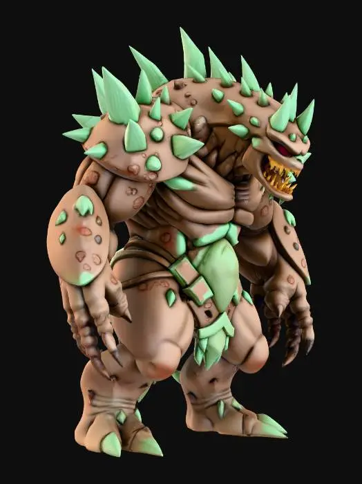 3D model for anime style ground type monster for a 3d game