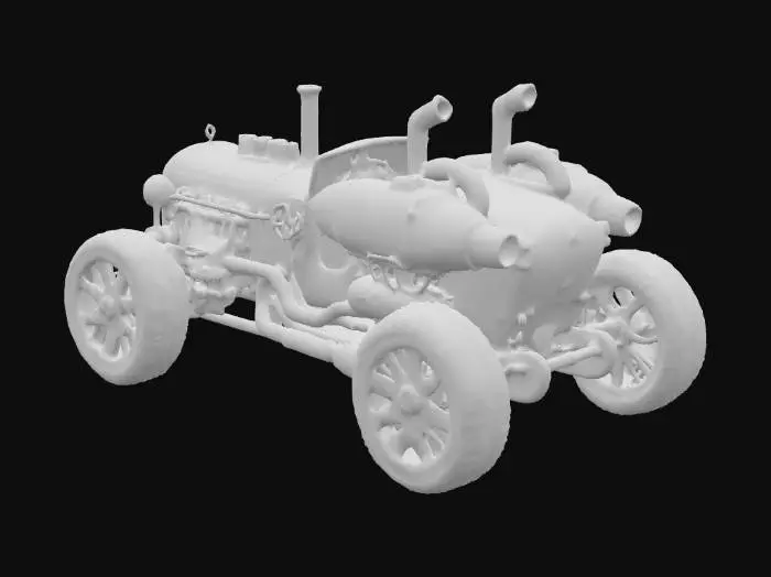 3D model for Steampunk Rocket Racer