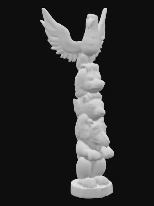 3D model for a totem pole