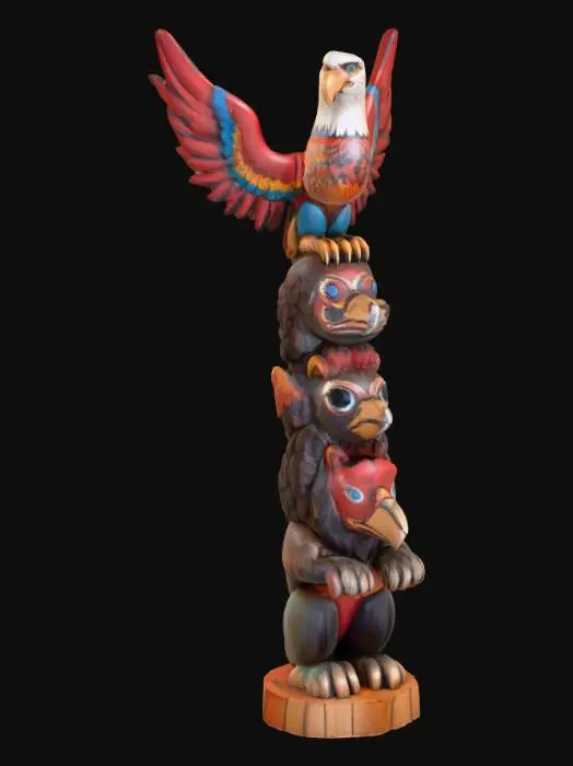 3D model for a totem pole