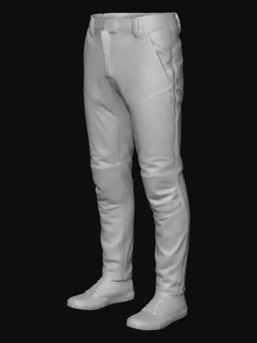 3D model for Neon Green Paneled Pants.jpeg