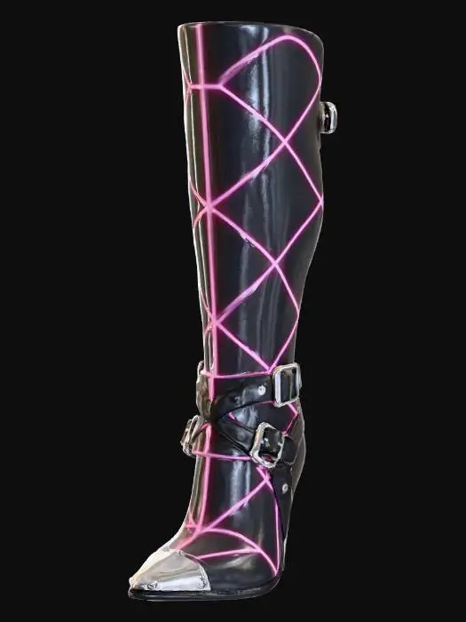 3D model for Neon High-Heel Cyber Boot.jpeg
