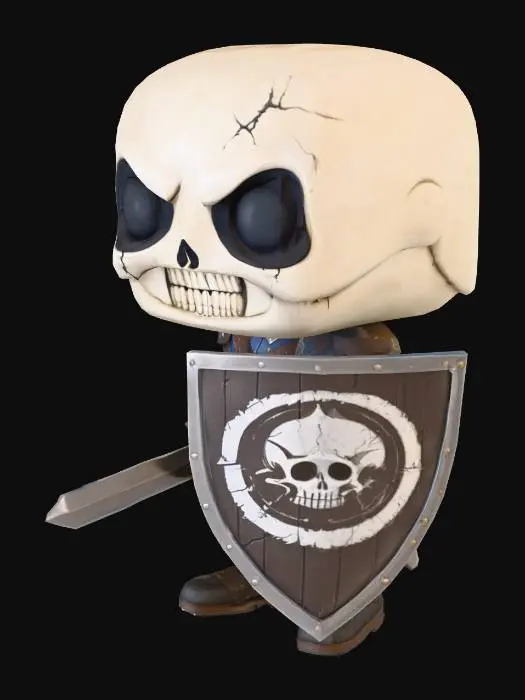 3D model for Skeleton Warrior Funko Pop