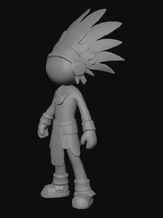 3D model for Aztec Feathered Warrior