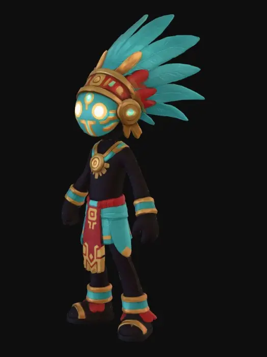 3D model for Aztec Feathered Warrior