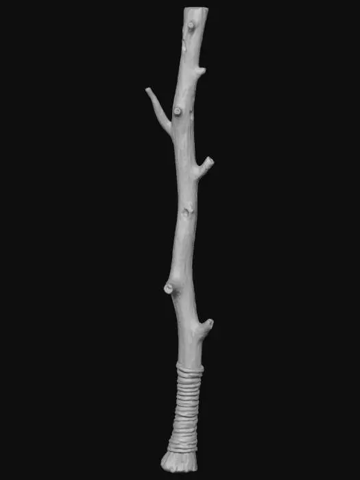 3D model for un palo o rama, que se usa como arma, para juego de fantasia