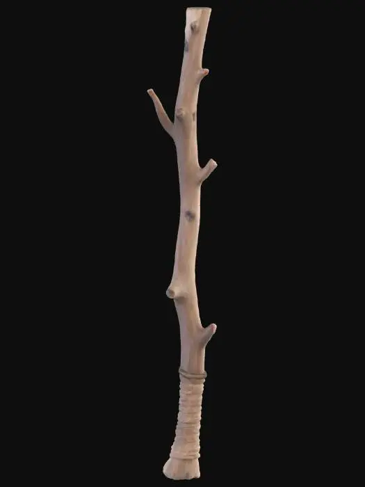 3D model for un palo o rama, que se usa como arma, para juego de fantasia