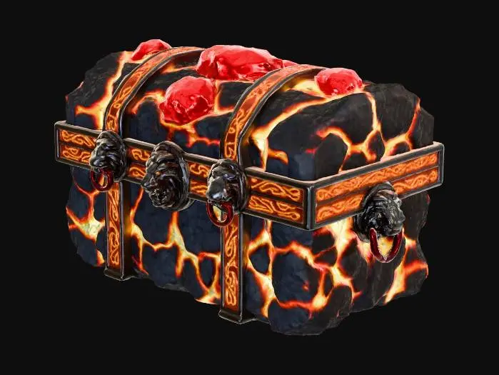 3D model for Inferno Chest #chest #asset