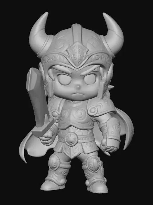 3D model for Tiny Warrior Hero
