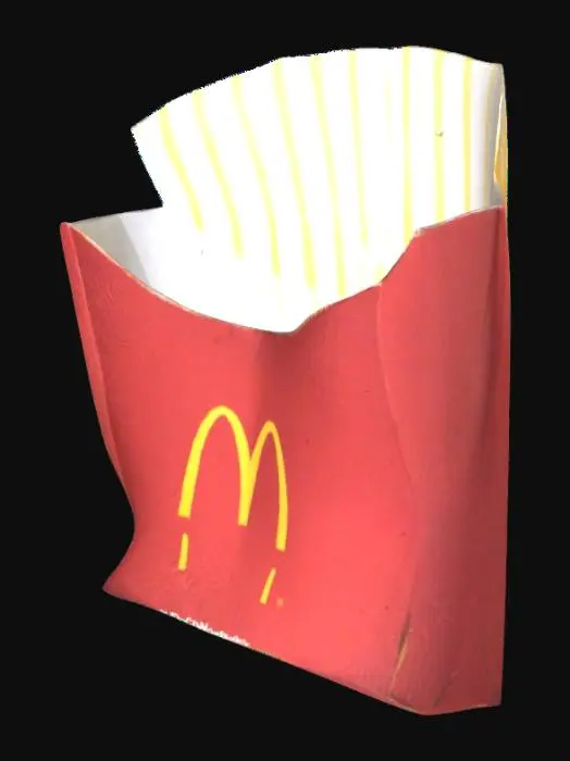 3D model for Empty Fry Container on Desk