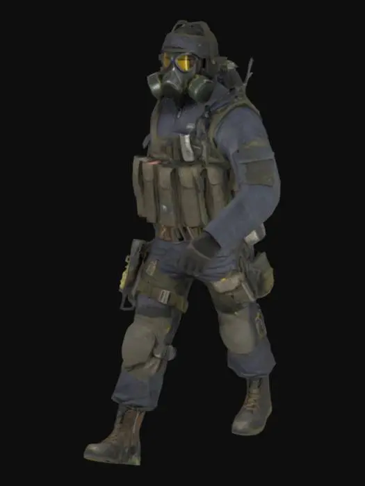 3D model for Soldier in Tactical Gear