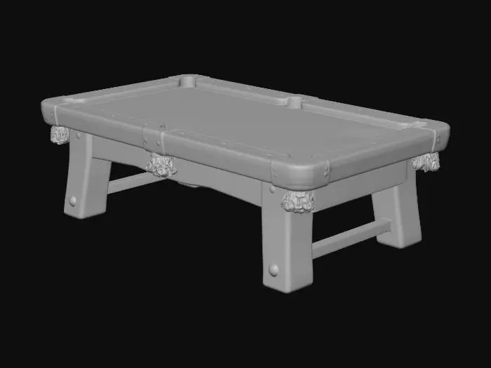 3D model for Rustic Billiard Table