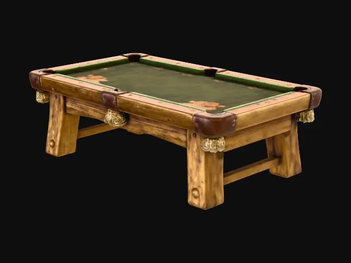 3D model for Rustic Billiard Table