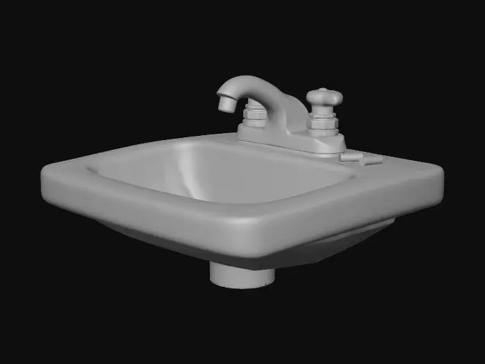3D model for bathroom sink