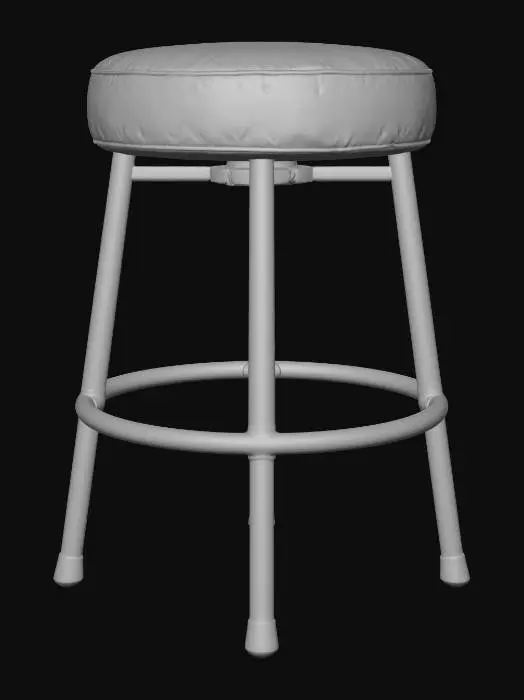 3D model for old bar stool