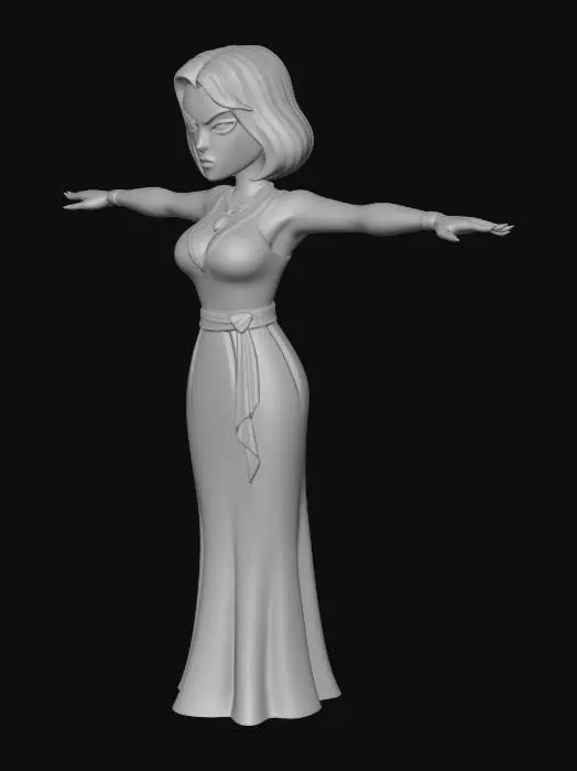 3D model for Lady with a Glass