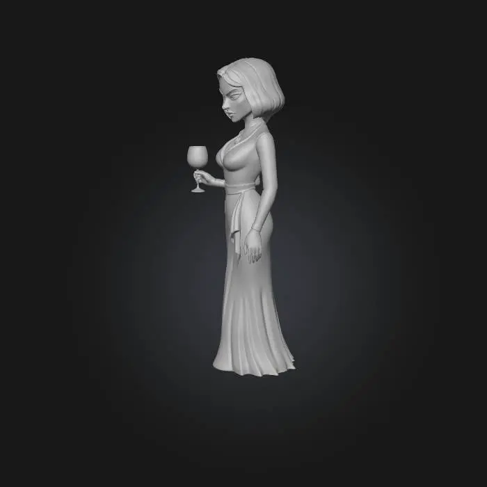 3D model for Lady with a Glass