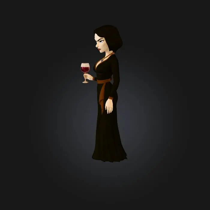 3D model for Lady with a Glass