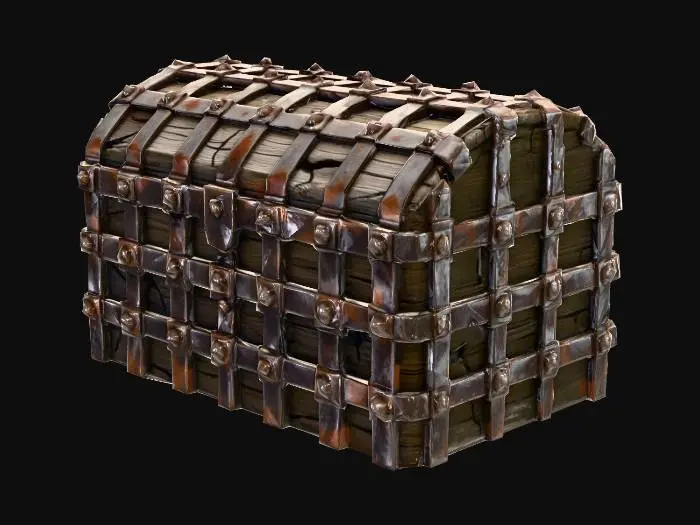 3D model for Medieval Ironbound Chest