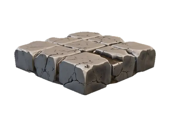 Cobblestone Pathway - Ground-3D-Modell, KI-generiert