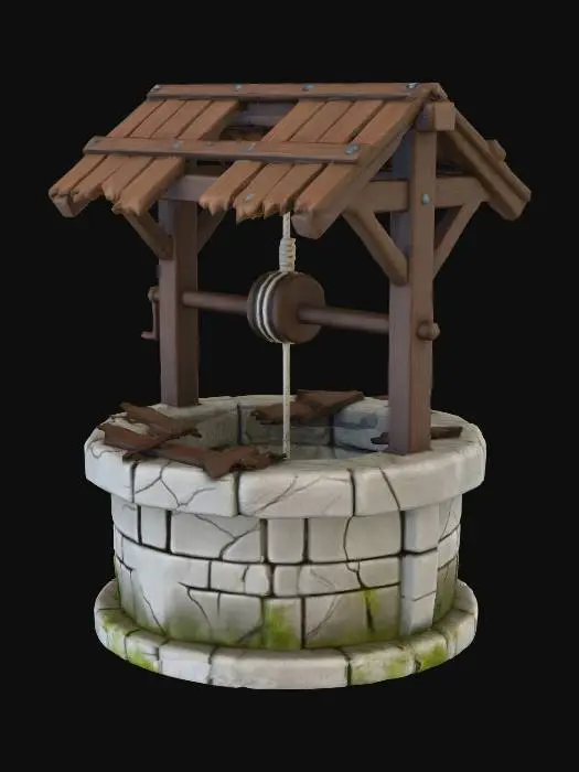 3D model for Old Wooden Well