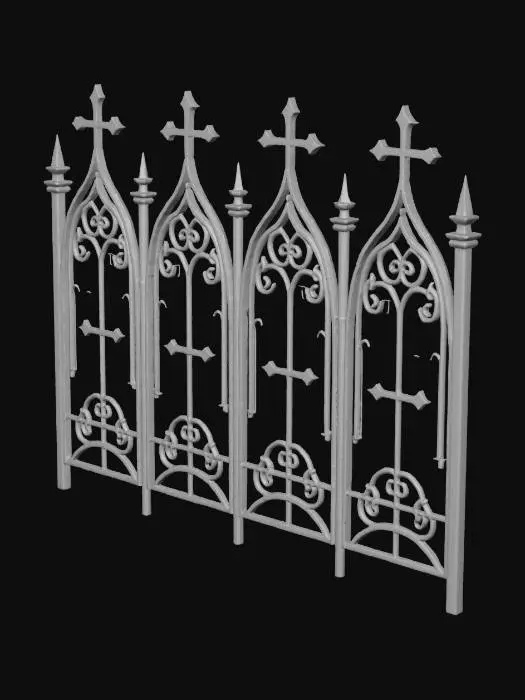 3D model for Gothic Iron Fence