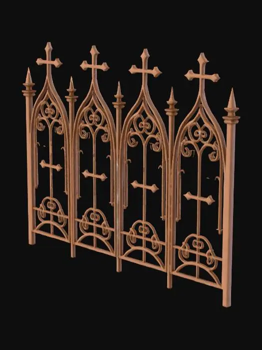 3D model for Gothic Iron Fence