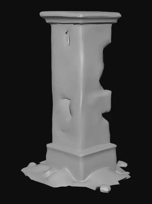3D model for Cementery Pillar Variant 1