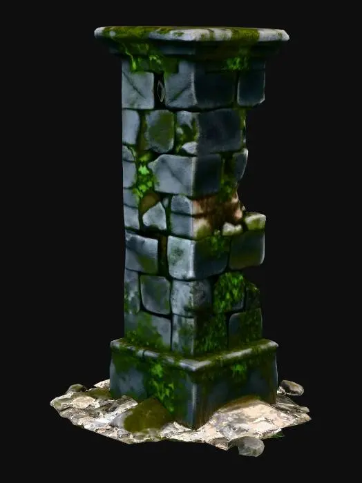 3D model for Cementery Pillar Variant 1