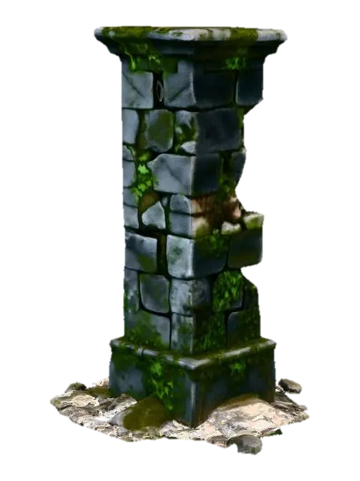 Cementery Pillar Variant 1 3D model, vytvořený pomocí AI