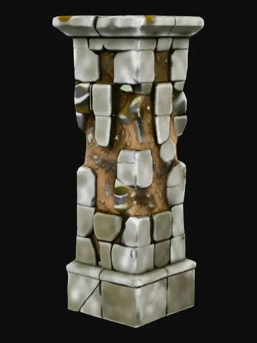 3D model for Cementery Pillar Variant 5