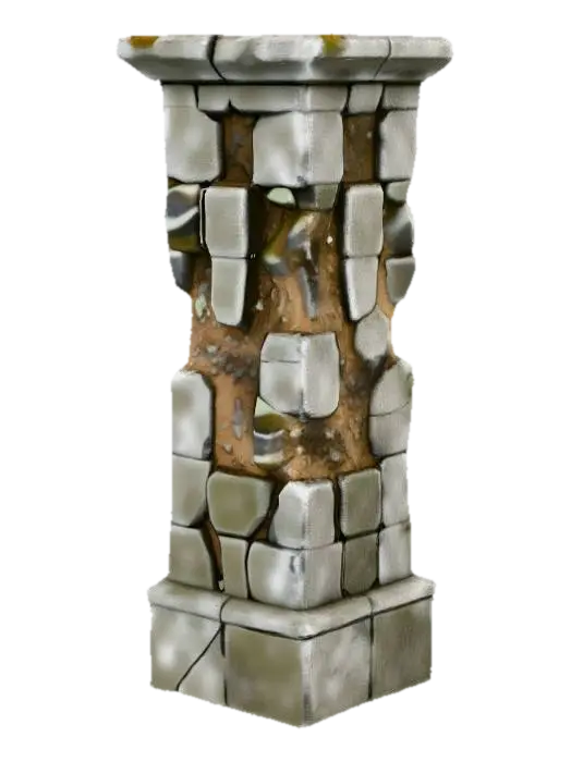 Cementery Pillar Variant 5 3D model, vytvořený pomocí AI