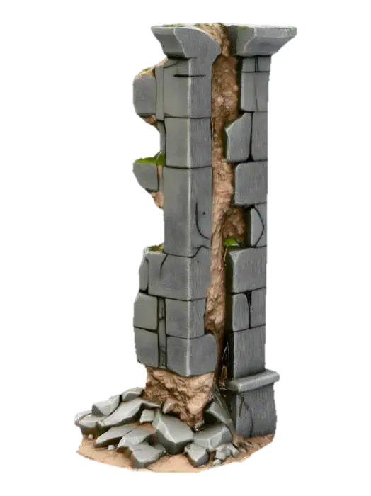 Cementery Pillar Variant 6 3D model, vytvořený pomocí AI
