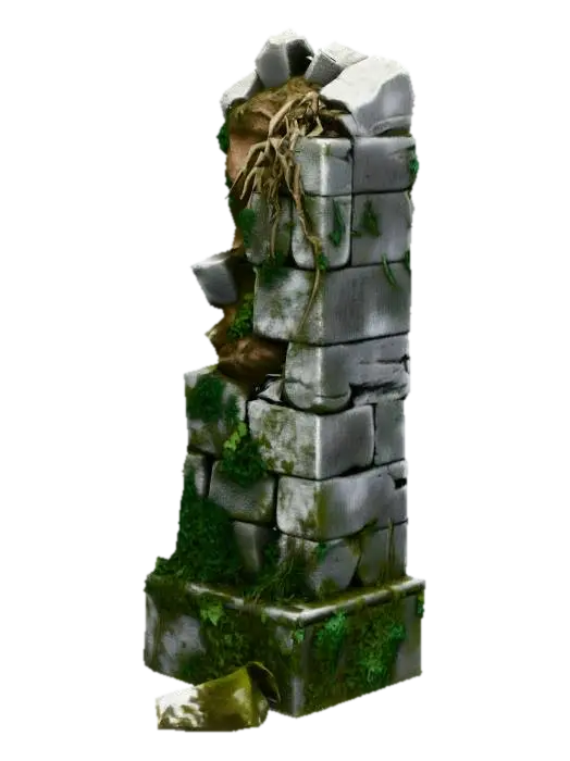 Cementery Pillar Variant 4 3D model, vytvořený pomocí AI