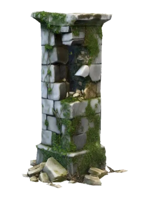 Cementery Pillar Variant 3 3D model, vytvořený pomocí AI