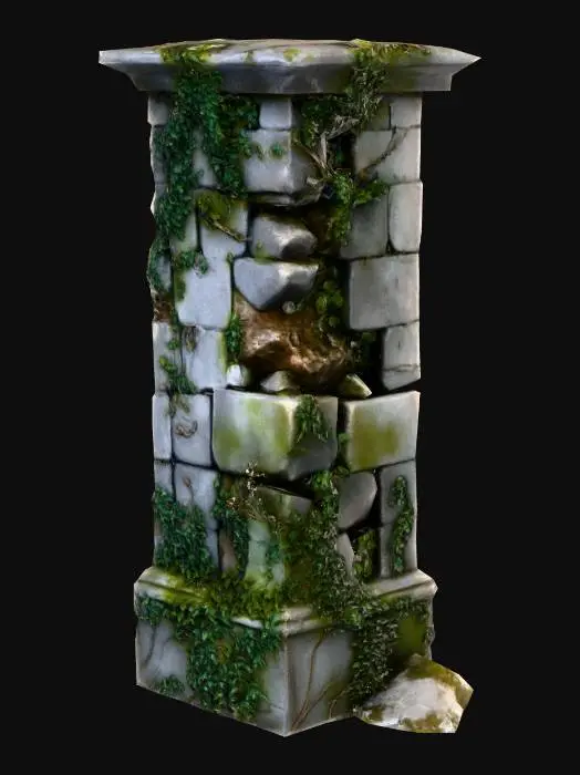 3D model for Cementery Pillar Variant 2