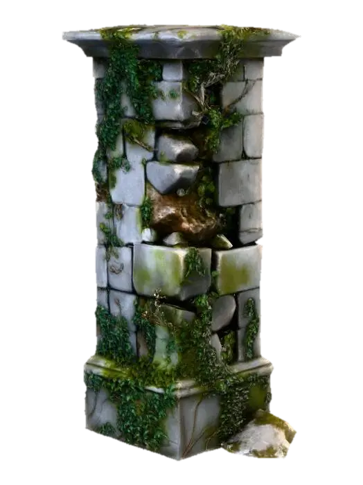 Cementery Pillar Variant 2 3D model, vytvořený pomocí AI