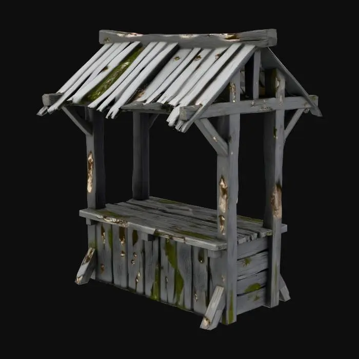 3D model for Wooden Stall