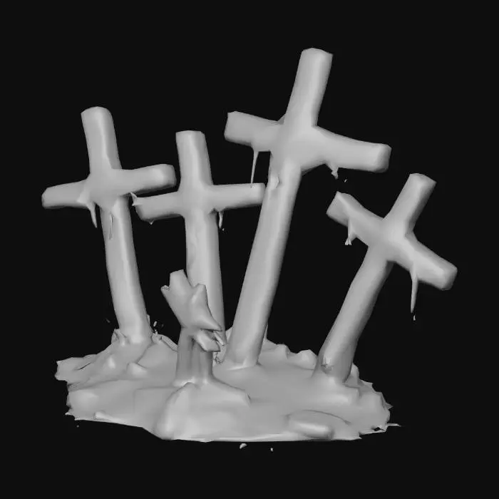 3D model for Forgotten crosses