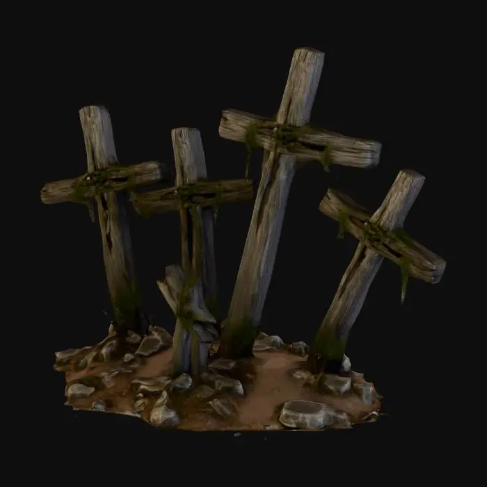 3D model for Forgotten crosses
